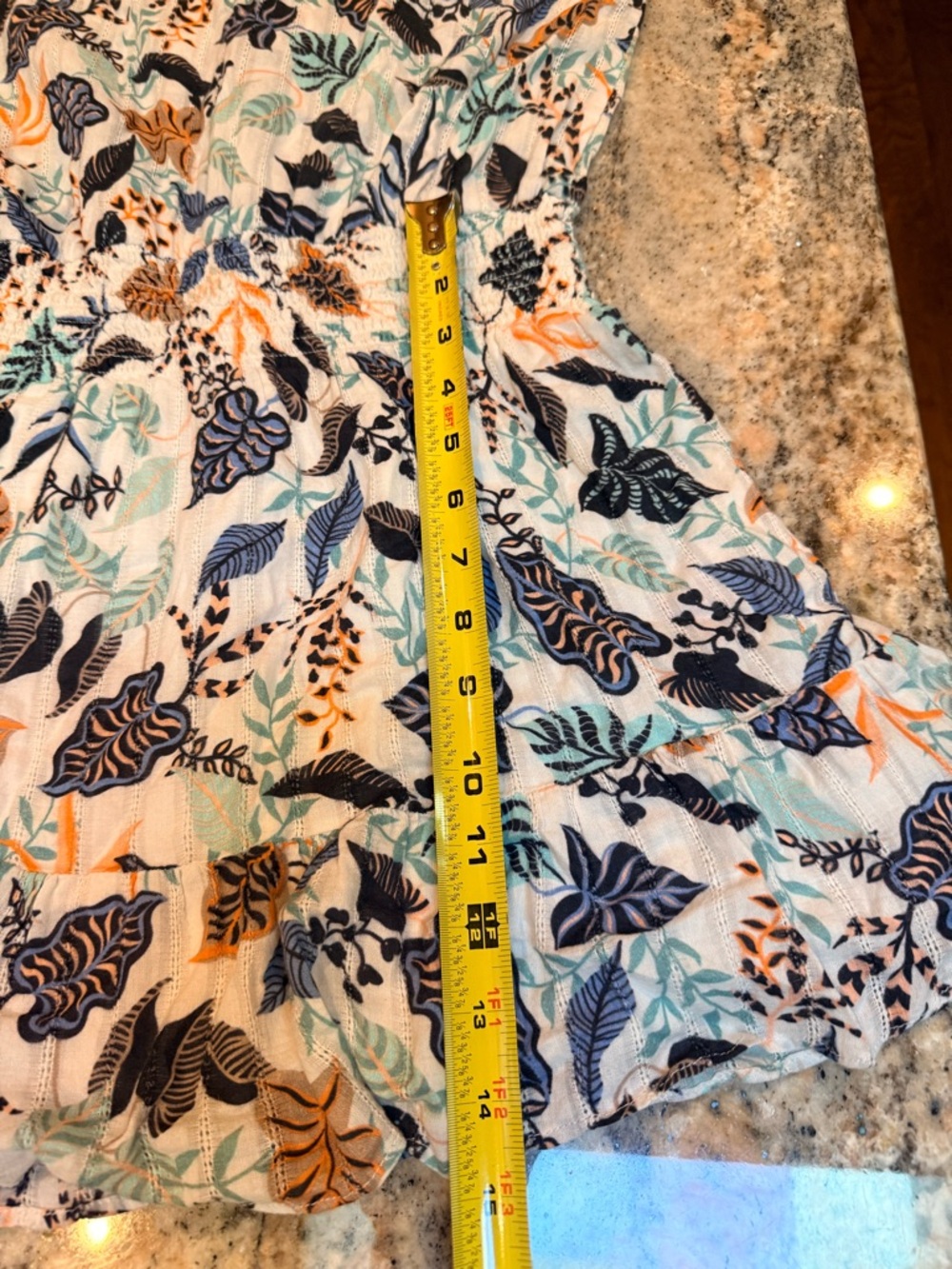 Parker Floral Mini Dress Small Boho Festival Long Sleeve Ruffle Hem Cotton Lined - Picture 7 of 16